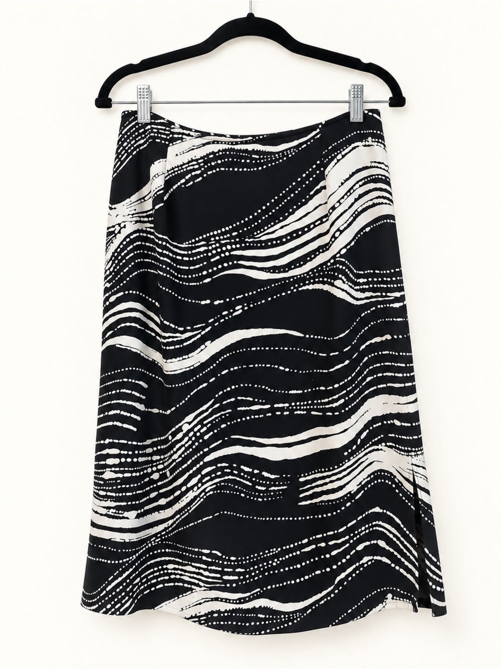 Talbots Pure Silk Abstract Print Midi Skirt 8